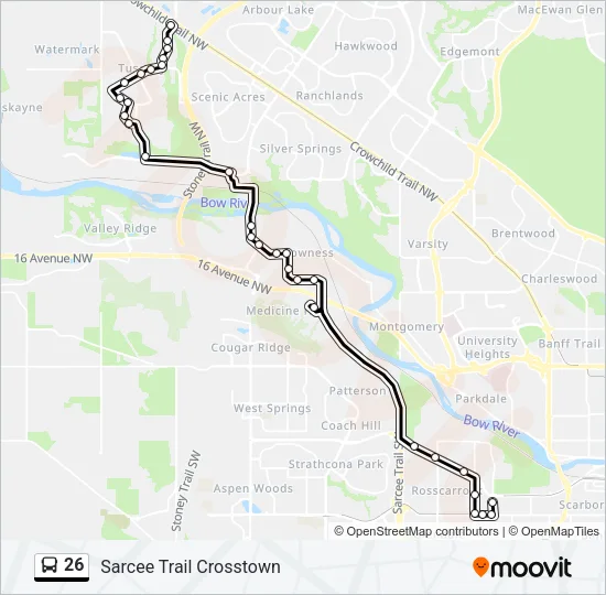 26 Bus Line Map
