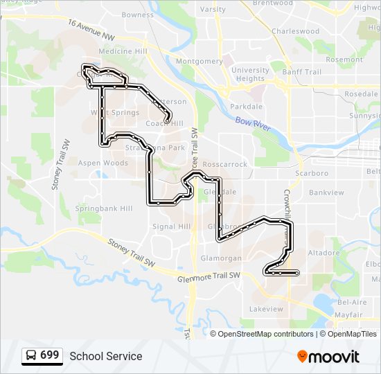 699 bus Line Map