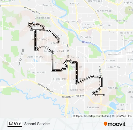699 Bus Line Map