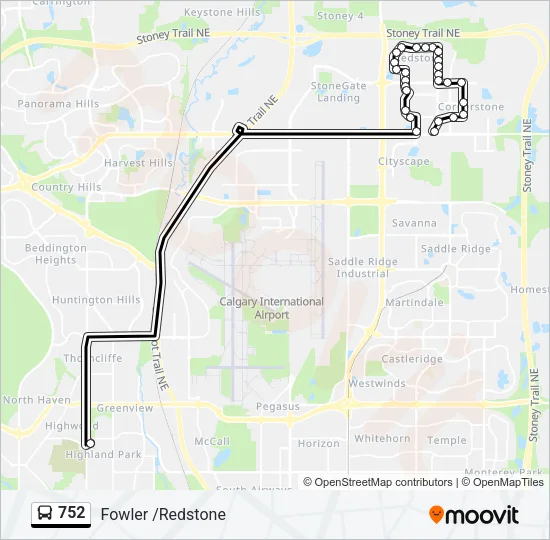 752 Bus Line Map