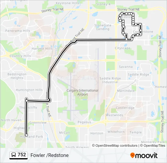 752 Bus Line Map