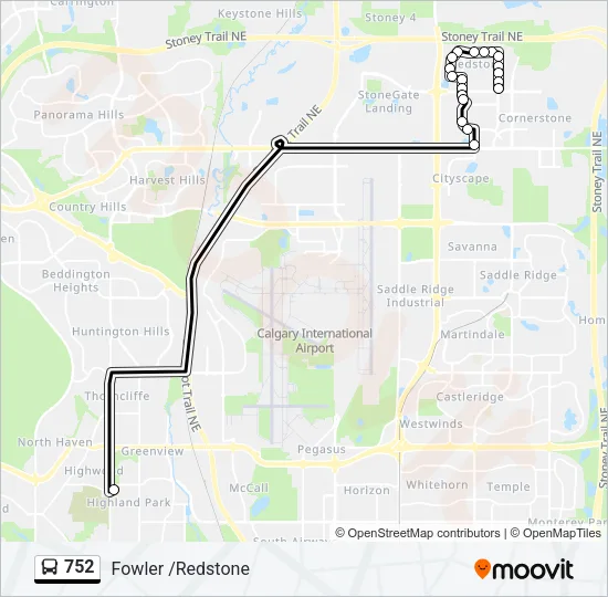 752 Bus Line Map