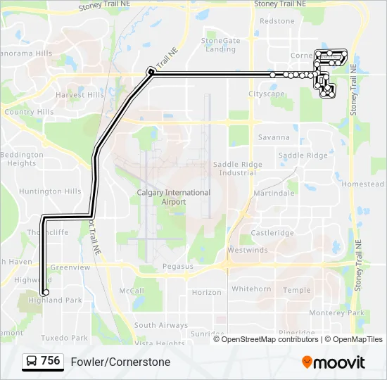 756 Bus Line Map