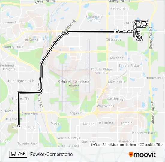 756 Bus Line Map