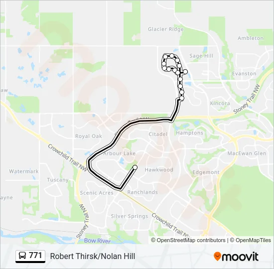 771 Bus Line Map