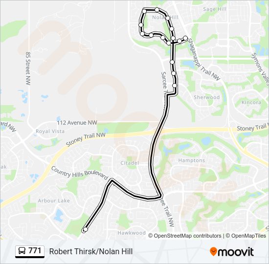 771 bus Line Map