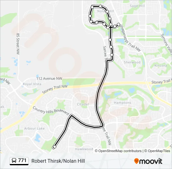 771 Bus Line Map
