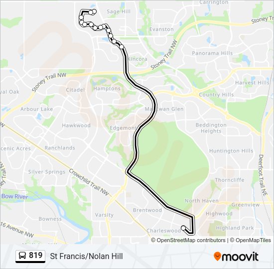 819 Bus Line Map