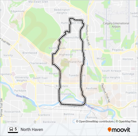 5 Bus Line Map