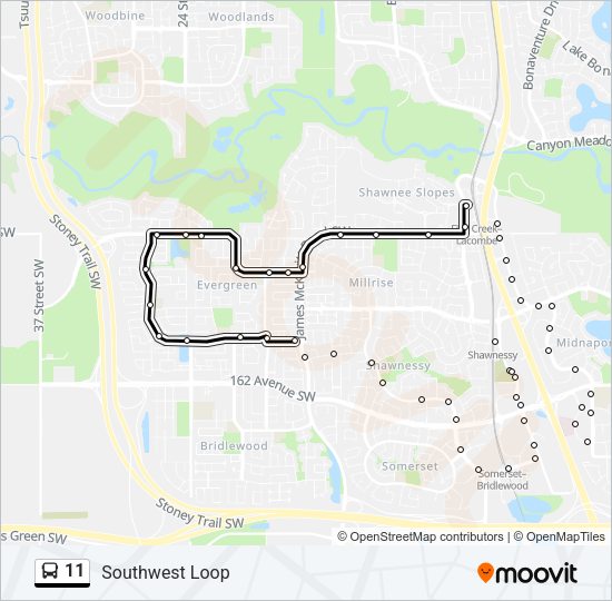 11 Bus Line Map