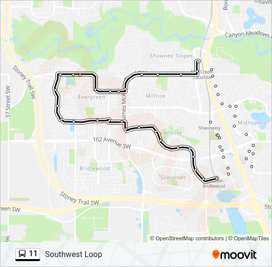11 Bus Line Map