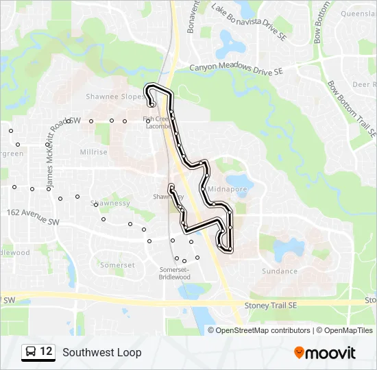 12 Bus Line Map