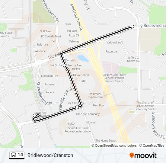 14 Bus Line Map