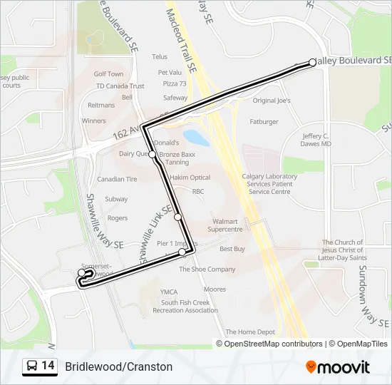 14 Bus Line Map