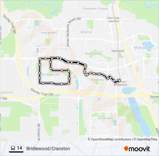 14 Bus Line Map