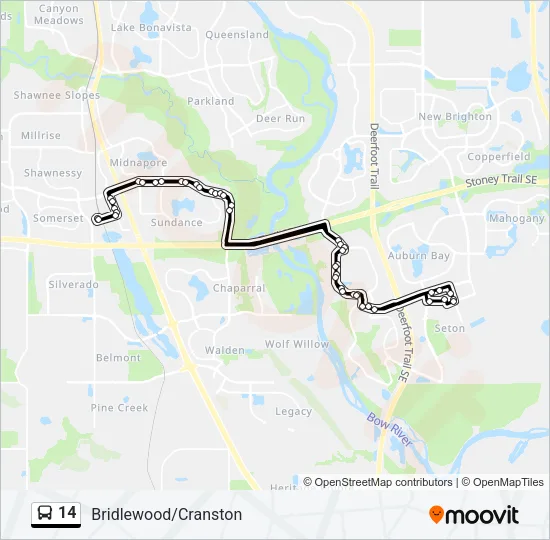 14 Bus Line Map