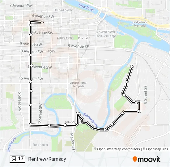 17 Bus Line Map