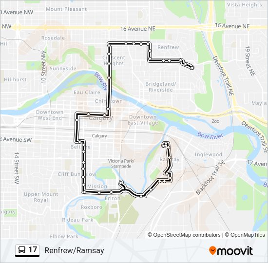 17 Bus Line Map