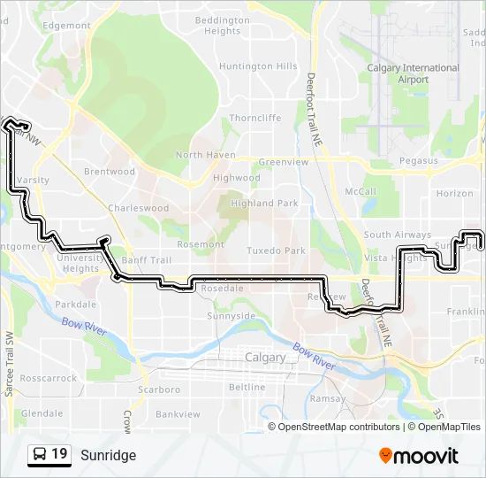 19 Bus Line Map