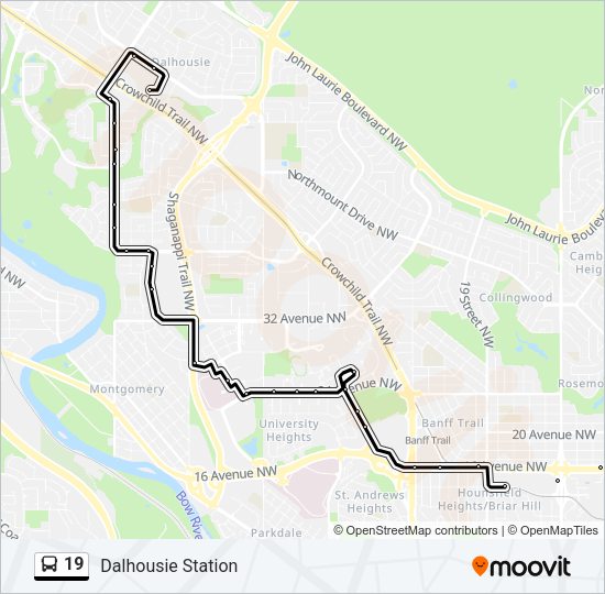 19 Bus Line Map