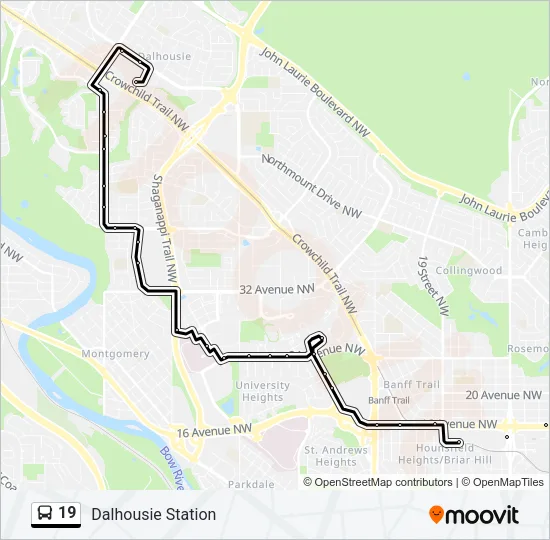 19 Bus Line Map
