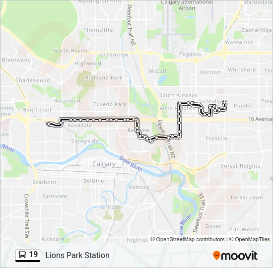 19 Bus Line Map