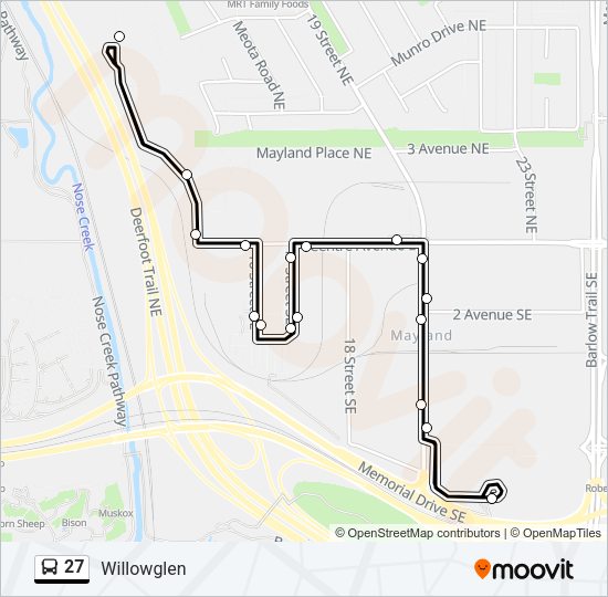 27 Bus Line Map