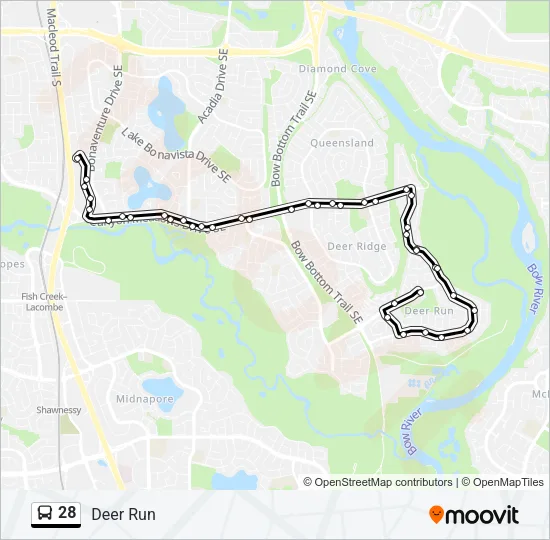 28 Bus Line Map