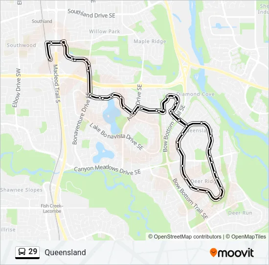 29 Bus Line Map