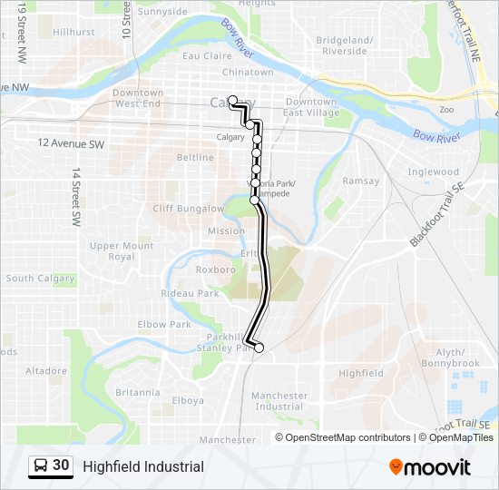 30 Bus Line Map