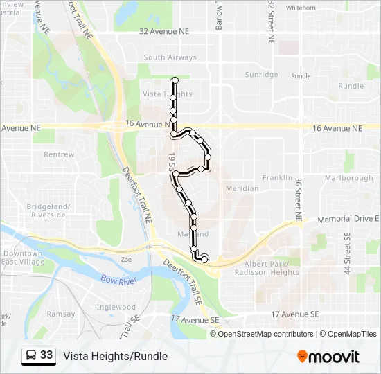 33 Bus Line Map