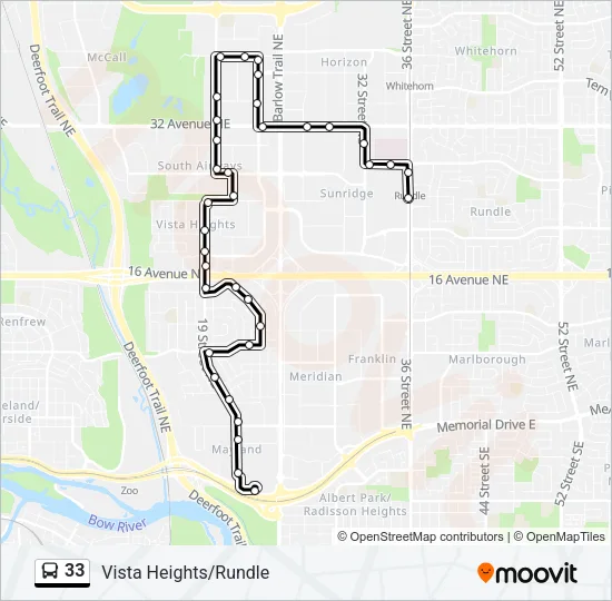 33 Bus Line Map