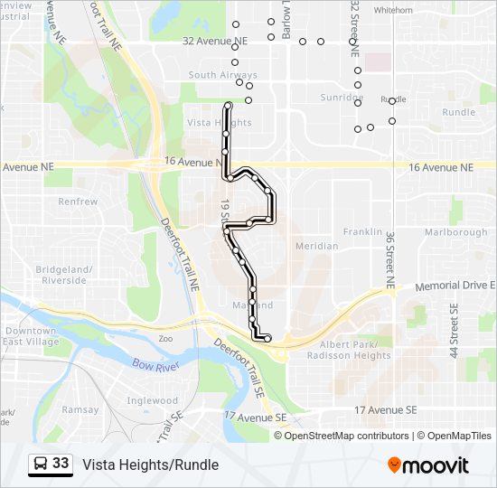 33 Bus Line Map