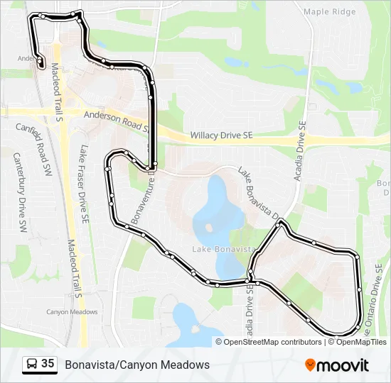 35 Bus Line Map