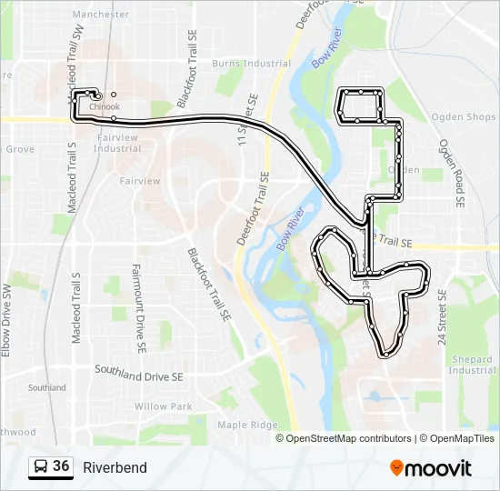 36 Bus Line Map