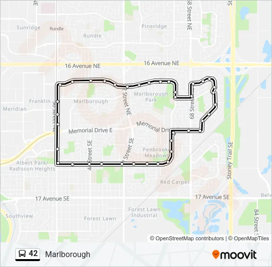 42 Bus Line Map