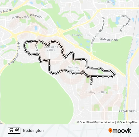 46 Bus Line Map