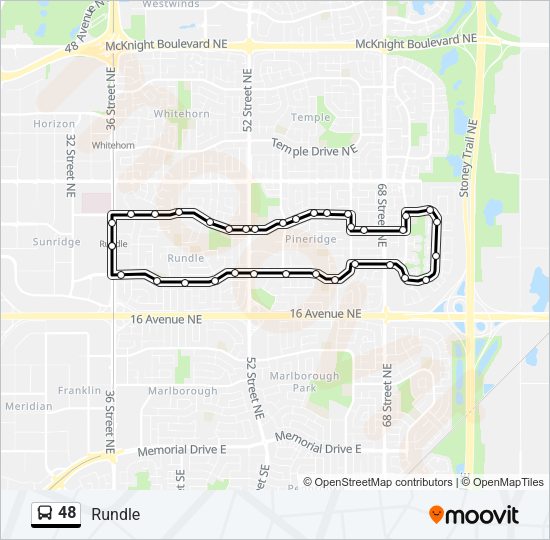 48 Bus Line Map