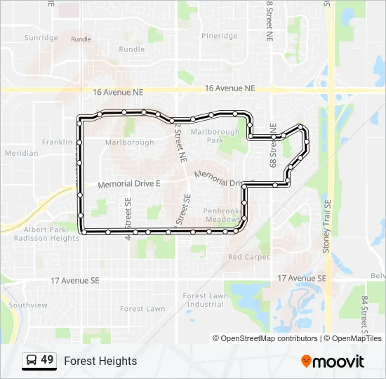 49 Bus Line Map
