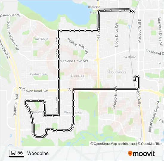 56 Bus Line Map