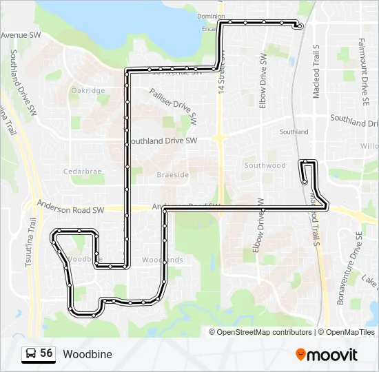56 Bus Line Map