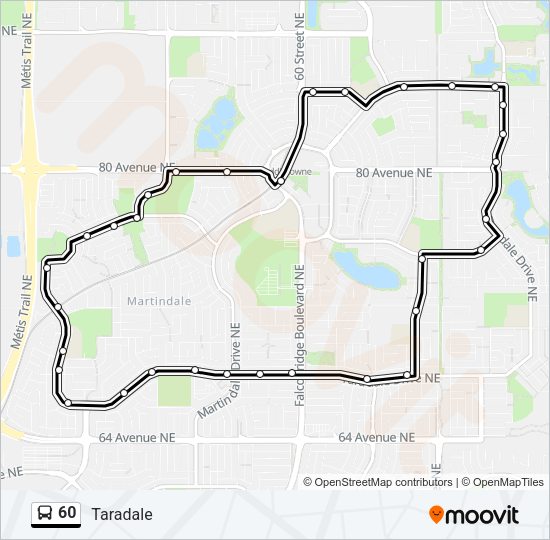 60 Bus Line Map