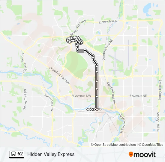 62 Bus Line Map