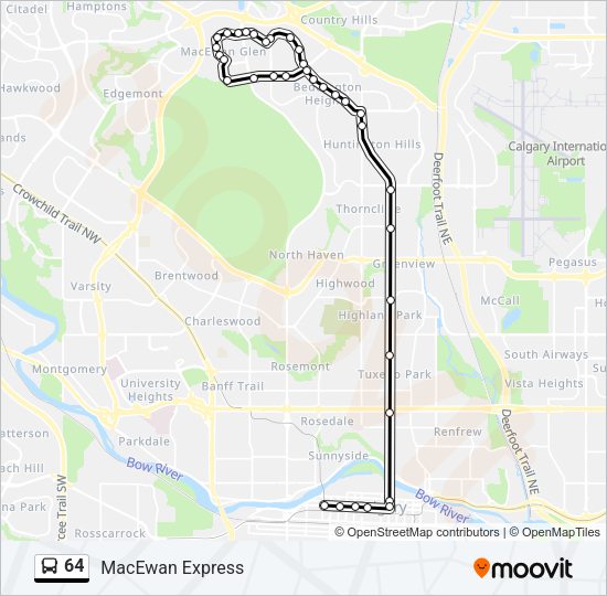 64 Bus Line Map