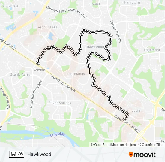 76 Bus Line Map