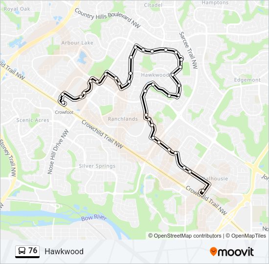 76 Bus Line Map