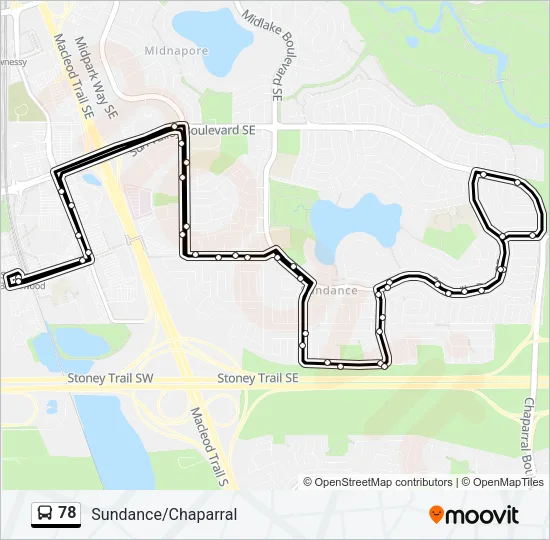 78 Bus Line Map