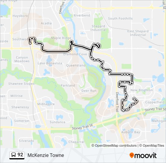 92 Bus Line Map