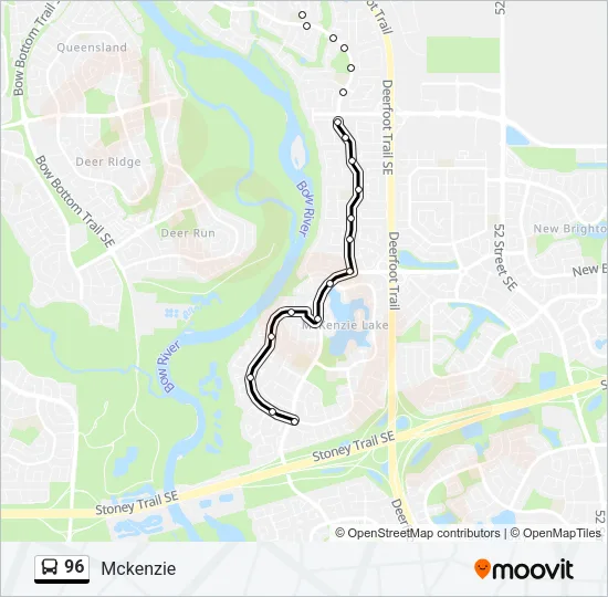 96 Bus Line Map