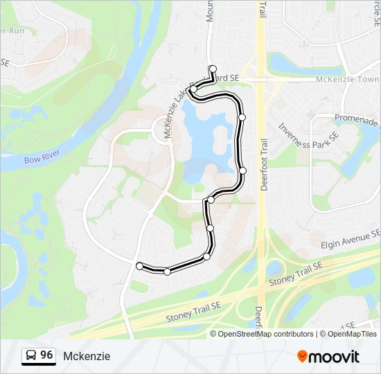 96 Bus Line Map